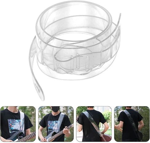 1pc Transparent Guitar Strap Guitar Strap Tie Decor Strap Shoulder Belt Belt Electric Machine Pc Film White in Saudi Arabia