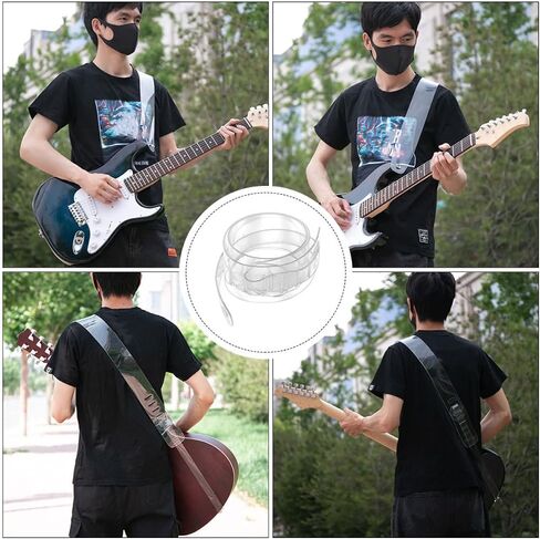 1pc Transparent Guitar Strap Guitar Strap Tie Decor Strap Shoulder Belt Belt Electric Machine Pc Film White in Saudi Arabia