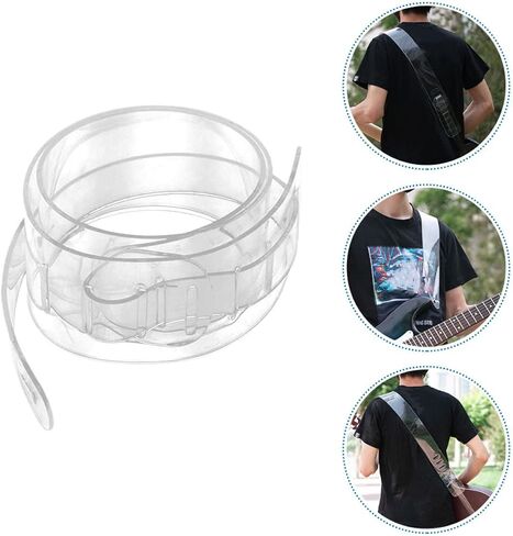 1pc Transparent Guitar Strap Guitar Strap Tie Decor Strap Shoulder Belt Belt Electric Machine Pc Film White in Saudi Arabia