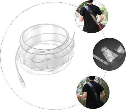 1pc Transparent Guitar Strap Guitar Strap Tie Decor Strap Shoulder Belt Belt Electric Machine Pc Film White in Saudi Arabia