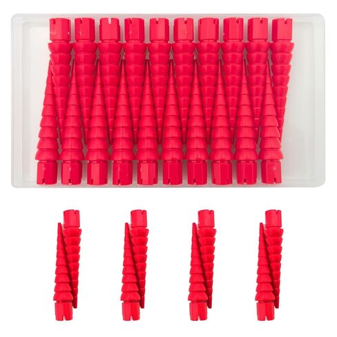 Red 20pcs مرساة إصلاح ثقب المسمار ، حشو فتحة فتحة فتحة الباب ، مرساة الجدار متعدد الاستخدامات ، أحجام أحجام البراغي الخشبية #2 إلى #16 in Kuwait