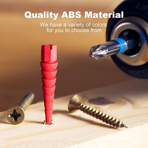 Red 20pcs مرساة إصلاح ثقب المسمار ، حشو فتحة فتحة فتحة الباب ، مرساة الجدار متعدد الاستخدامات ، أحجام أحجام البراغي الخشبية #2 إلى #16 in Kuwait