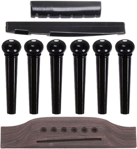 BESPORTBLE 1SET Guitar Bridge BIN PIN SAGDLE BUSTION FOR ACOUSTIC GUITAR REPLICAL SECINES in Saudi Arabia