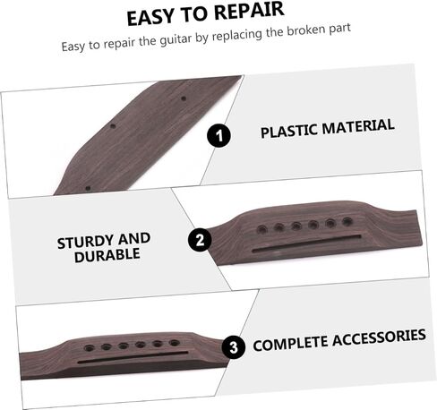 BESPORTBLE 1SET Guitar Bridge BIN PIN SAGDLE BUSTION FOR ACOUSTIC GUITAR REPLICAL SECINES in Saudi Arabia