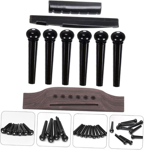BESPORTBLE 1SET Guitar Bridge BIN PIN SAGDLE BUSTION FOR ACOUSTIC GUITAR REPLICAL SECINES in Saudi Arabia