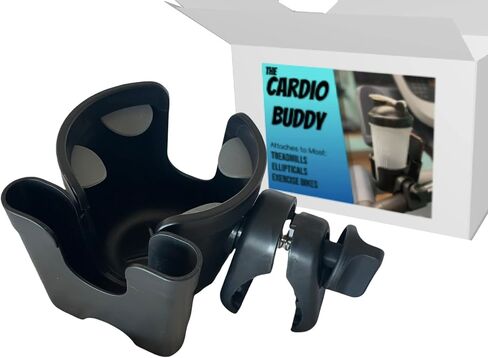 The Cardio Buddy - Water Bottle and Phone Holder - Designed for Most Treadmills, Ellipticals, Exercise Bikes in Saudi Arabia