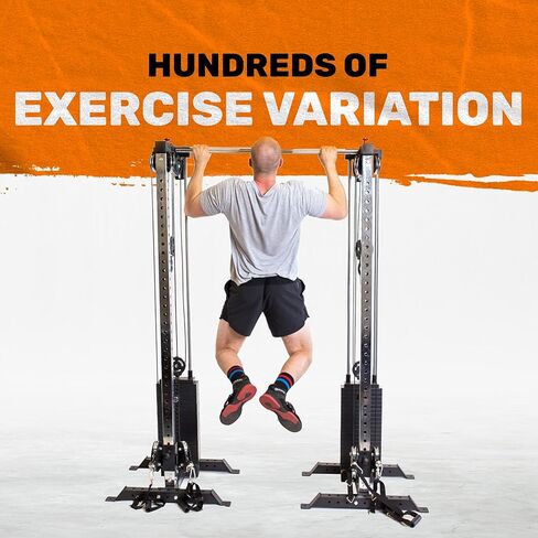 Bells of Steel Cable Machine Tower - Commercial and Home Gym Equipment - Aluminum Pulleys with Stacks or for Plates, Squat Stands and Uprights in Kuwait
