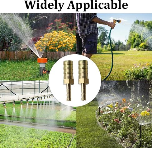 2pcs خرطوم النحاس من تركيبات بارب ، من 8 مم إلى 6 مم يقلل من خرطوم مينر برقة Barb Splicer ، والتجهيزات متعددة الاستخدامات للهواء والوقود والماء والزيت in Saudi Arabia
