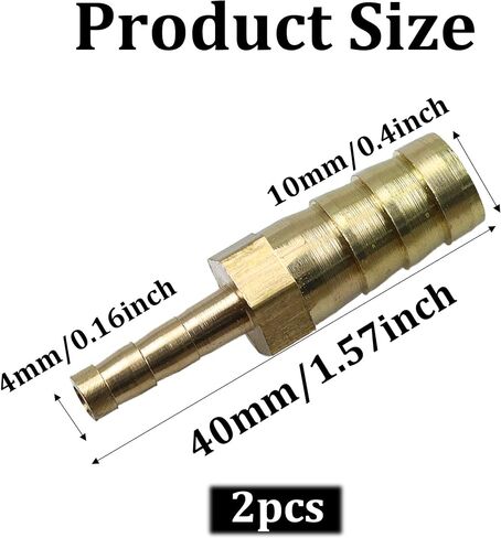 2pcs خرطوم النحاس من تركيبات بارب ، من 8 مم إلى 6 مم يقلل من خرطوم مينر برقة Barb Splicer ، والتجهيزات متعددة الاستخدامات للهواء والوقود والماء والزيت in Saudi Arabia