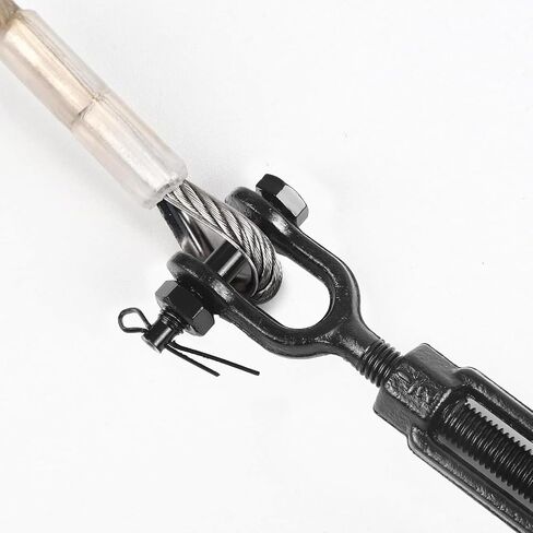 2Pack Heavy Duty Turnbuckle 1/2"*13Inch,2200 lbs Working Load Limit, Weather Resistant, M12 Steel Jaw and Jaw Black Turnbuckle for Tractor, Wire Rope Tension, Sun Shade Tent, Treehouse, Deck in Saudi Arabia