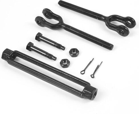 2Pack Heavy Duty Turnbuckle 1/2"*13Inch,2200 lbs Working Load Limit, Weather Resistant, M12 Steel Jaw and Jaw Black Turnbuckle for Tractor, Wire Rope Tension, Sun Shade Tent, Treehouse, Deck in Saudi Arabia
