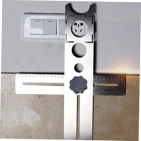 NUOBESTY Multi-Functional Tile Hole Locator for Ceramic Glass and Marble Adjustable Precise Angle Measurement for DIY Projects and Home Improvement in Saudi Arabia