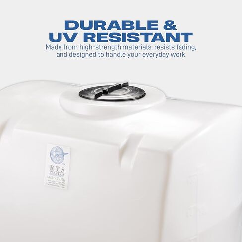 RTS Plastics Polyetomolded Polyethylene PCO-30 GALLON الخزان للماء والسوائل غير القابلة للاشتعال مع شريط جراد مصبوب وكوع السيفون in Saudi Arabia