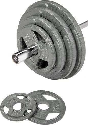 2-Inch Olympic and 1-Inch Standard Cast Iron Weight Plate for Strength Training & Weightlifting, Multiple Weights Available in Kuwait