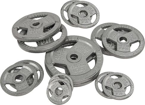 2-Inch Olympic and 1-Inch Standard Cast Iron Weight Plate for Strength Training & Weightlifting, Multiple Weights Available in Kuwait