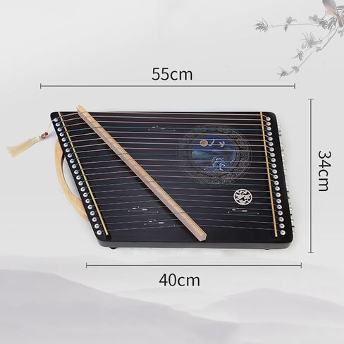 Mini Guzheng ، 55 × 34 سم ، 21 سلاسل ، 5 أنماط ، تمرين Guzheng مع إكسسوارات مناسبة للمبتدئين/المهنية/الأطفال/Guzheng البالغ (أ) in Kuwait