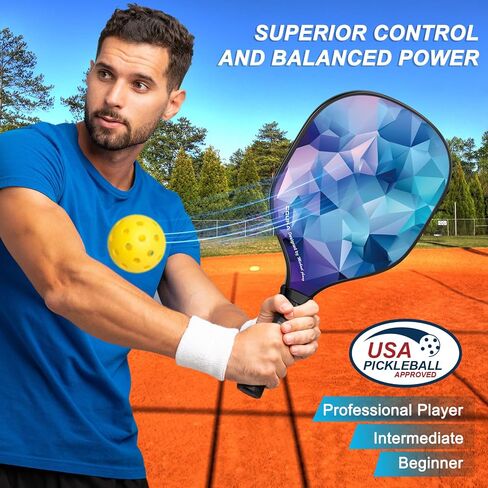 Pickleball Paddles, USAPA Approved Lightweight Pickleball Paddles Set of 4, 4 Pickleball Balls, 4 Cooling Towels& Bag, Premium Pickleball Rackets for Beginners & Pros in Saudi Arabia