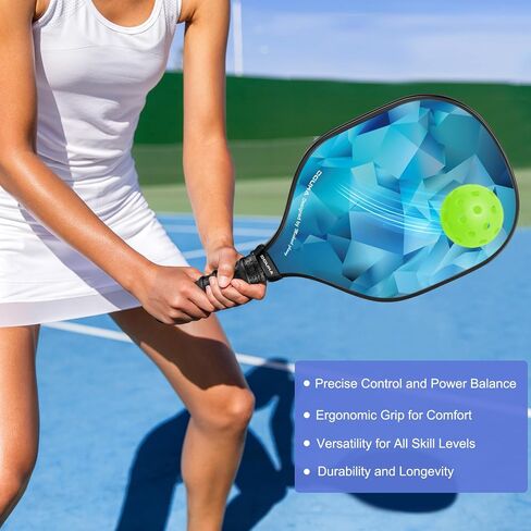 Pickleball Paddles, USAPA Approved Lightweight Pickleball Paddles Set of 4, 4 Pickleball Balls, 4 Cooling Towels& Bag, Premium Pickleball Rackets for Beginners & Pros in Saudi Arabia