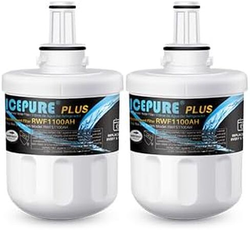 ICEPURE DA29-00003G NSF401&473&53&42&372 Certified Replacement for Samsung DA29-00003A, Aqua-Pure Plus DA29-00003B, HAFCU1, RS22HDHPNSR RSG257AARS RF267AERS, HDX-FMS-1 Refrigerator Water Filter, 2PACK in Saudi Arabia