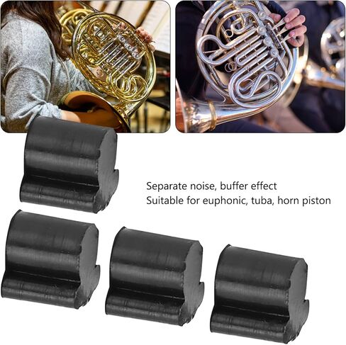 Alomejor 7pcs Horn, Piston Valve Rubber Pad Noise Horn Piston Rubber Pad for Euphonic Tuba with Pile Small in Saudi Arabia