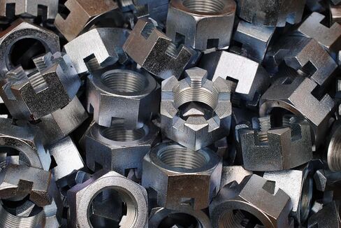 (8) Slotted Hex Castle Nuts 1-1/4-12 Fine Thread Zinc Plated 1-1/4"-12 in Saudi Arabia