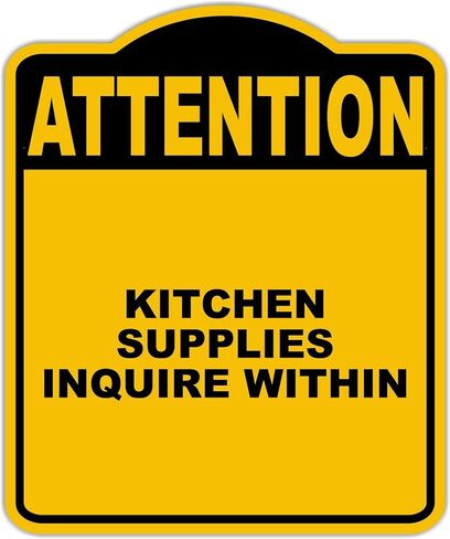 مستلزمات المطبخ تستفسر ضمن انتباه العلامة المركب الأسود الصفراء 20 × 24 بوصة in Kuwait