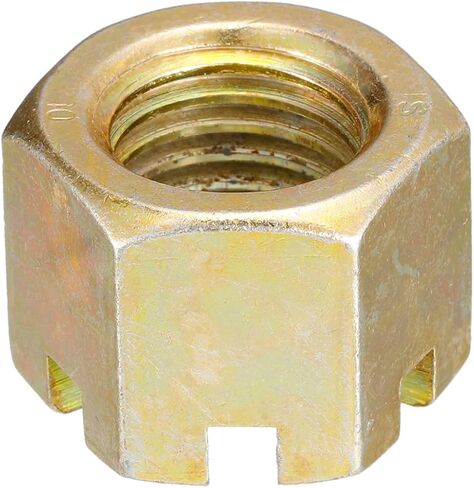 uxcell 1Pcs M24x3mm Hexagon Slotted Nut, Grade 10 Carbon Steel Hex Castle Nuts, Color Zinc in Saudi Arabia