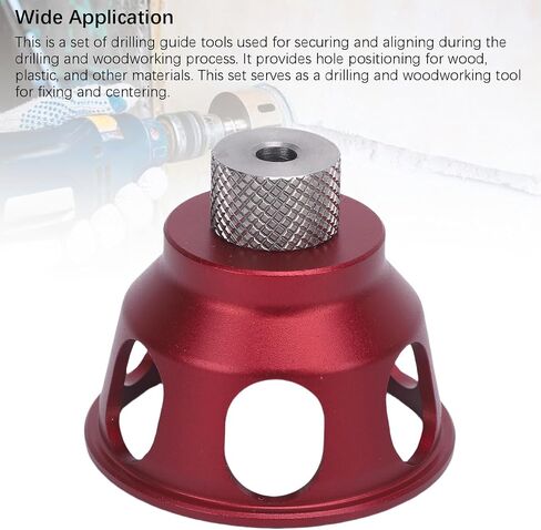 Straight Hole Drilling Positioner, Aluminum Alloy Drill Bit Hole Puncher Locator Jig, 2/3/4/5/6/7/8/9/10mm Straight Hole Drill Locator for Woodworking Tool Wood Tool in Saudi Arabia