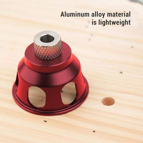 Straight Hole Drilling Positioner, Aluminum Alloy Drill Bit Hole Puncher Locator Jig, 2/3/4/5/6/7/8/9/10mm Straight Hole Drill Locator for Woodworking Tool Wood Tool in Saudi Arabia
