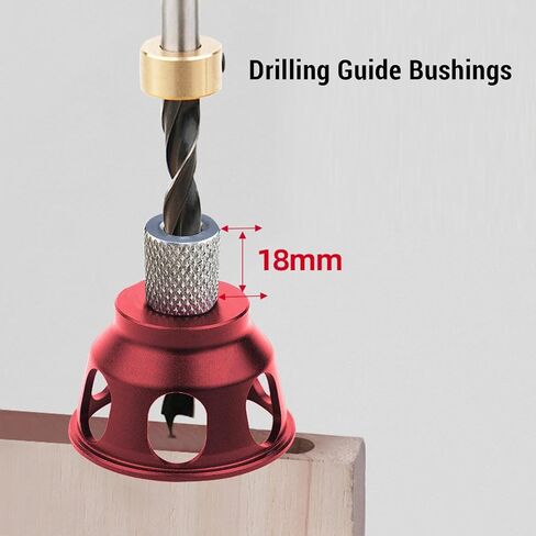 Straight Hole Drilling Positioner, Aluminum Alloy Drill Bit Hole Puncher Locator Jig, 2/3/4/5/6/7/8/9/10mm Straight Hole Drill Locator for Woodworking Tool Wood Tool in Saudi Arabia