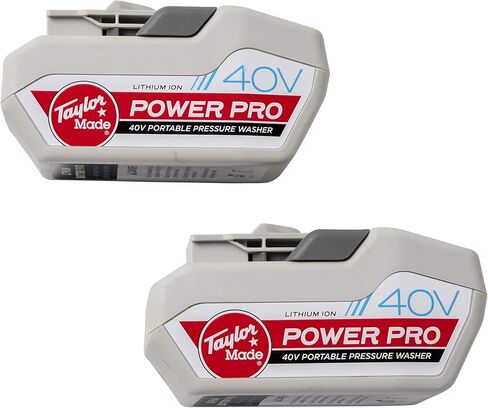صنعت Taylor Power Pro 40V غسالة الطاقة - 520 كحد أقصى PSI مع إعدادات الضغط القابلة للتعديل - فوهة طويلة وقابلة للتدوير ، ومرفق رذاذ 6 -in -1 و (2) 40 فولت بطاريات أيون الليثيوم - 2020212913 in Saudi Arabia