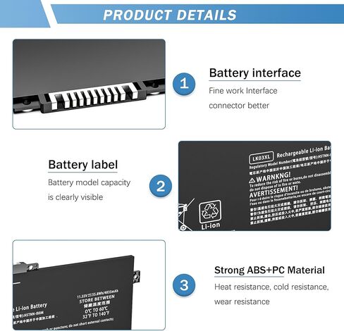 42Wh YRDD6 Battery for Dell Inspiron 15 3000 Series 3582 3583 3584 3593 3501 inspiron 15 5000 Series 5582 5584 5593 5594 5598 5585 14 3493 5481 5482 5485 5491 5493 7586 Vostro 5481 1VX1H P75F P93G in Kuwait