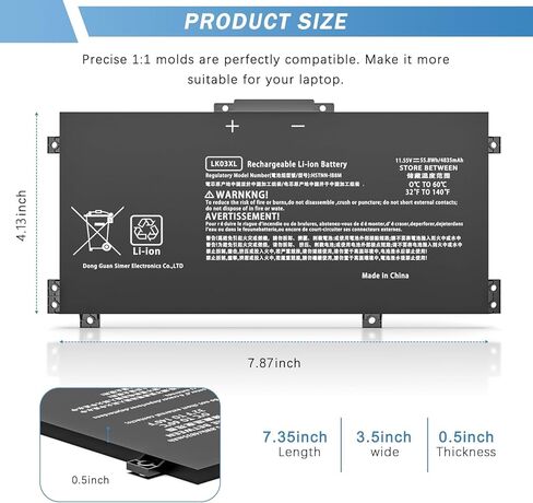 42Wh YRDD6 Battery for Dell Inspiron 15 3000 Series 3582 3583 3584 3593 3501 inspiron 15 5000 Series 5582 5584 5593 5594 5598 5585 14 3493 5481 5482 5485 5491 5493 7586 Vostro 5481 1VX1H P75F P93G in Kuwait