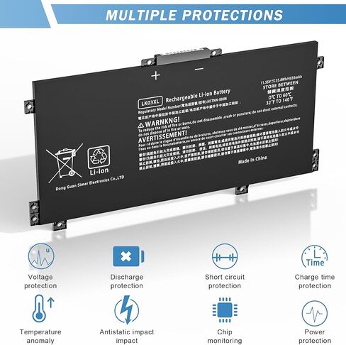 42Wh YRDD6 Battery for Dell Inspiron 15 3000 Series 3582 3583 3584 3593 3501 inspiron 15 5000 Series 5582 5584 5593 5594 5598 5585 14 3493 5481 5482 5485 5491 5493 7586 Vostro 5481 1VX1H P75F P93G in Kuwait
