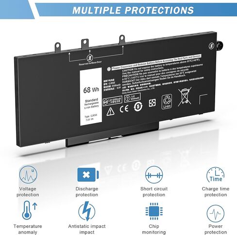 42WH YRDD6 بطارية لـ Dell Inspiron 15 3000 Series 3582 3583 3584 3593 3501 Inspiron 15 5000 Series 5582 5584 5593 5594 5598 5585 14 3493 5481 5485 5491 5493 in Kuwait