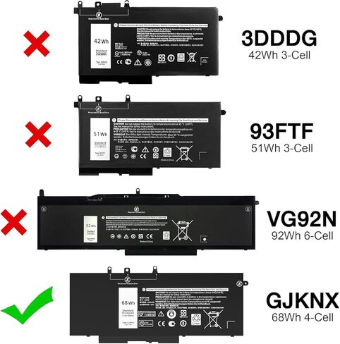 42WH YRDD6 بطارية لـ Dell Inspiron 15 3000 Series 3582 3583 3584 3593 3501 Inspiron 15 5000 Series 5582 5584 5593 5594 5598 5585 14 3493 5481 5485 5491 5493 in Kuwait