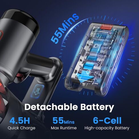S3 Cordless Vacuum Plicner ، 45 كيلو بايت من عمال النظافة الفراغات الشفطية للمنزل ، ومساحة عصا قابلة لإعادة الشحن لمدة 55 دقيقة in Kuwait