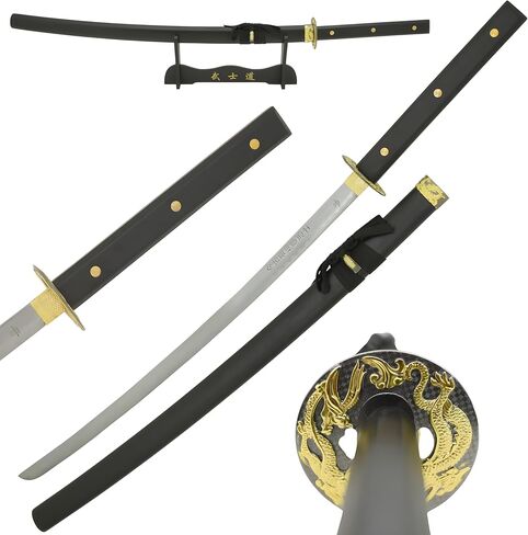 Snake Eye Tactical Classic-Two Tone Samurai Katana Sword Comes with Display Stand in Kuwait