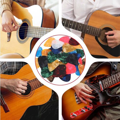 120 PCS صور غيتار ملونة ، 3 سمك مختلف السليلويد الغيتار اختيار الغيتارات للقيثارات الصوتية ، القيثارة ، باس (0.46 مم ، 0.71 مم ، 0.96 ملم) in Saudi Arabia