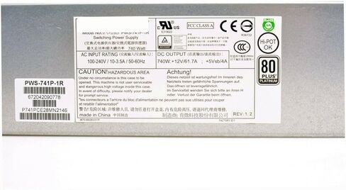 1pc PWS-741P-1R 740W 1U وحدة تزويد طاقة الإخراج الفردية زائدة عن الحاجة in Kuwait