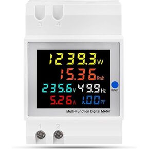 6in1 DIN Rail Monitor Monitor Monity Fenerge Energy Meter 40 ~ 300V 100A تيار الجهد الرقمي 1PCs (مدمج ، AC40-300V) in Saudi Arabia
