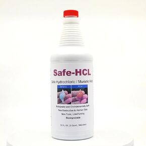 Safe-HCL- (1 Quart, 0.94 Liter) Biologically Safe, Synthetic, Hydrochloric/Muriatic Acid - NO Personal Protective Equipment (PPE) Required in Saudi Arabia