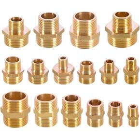 أنبوب النحاس المناسب خيط ذكر 1/8 "1/4" 3/8 "1/2" 3/4 "1" BSPT موصل مقرن محول سريع لتركيب هواء غاز زيت الماء (1L8 إلى 3L8) in Kuwait