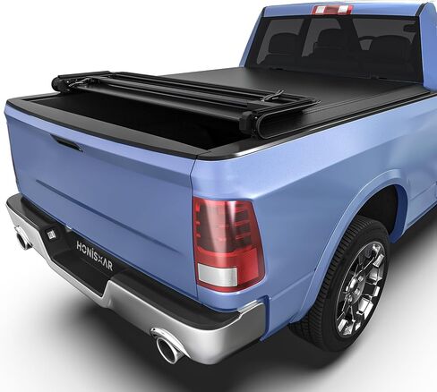 Soft Quad-fold Tonneau Cover Fit for Dodge Ram 1500 2002-2025 (Incl. Classic & New), Fits for Dodge Ram 2500 3500 2003-2025, Fleetside 6.4 Ft Bed (Without Ram Box) in Kuwait