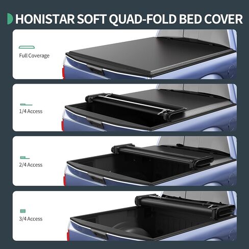 Soft Quad-fold Tonneau Cover Fit for Dodge Ram 1500 2002-2025 (Incl. Classic & New), Fits for Dodge Ram 2500 3500 2003-2025, Fleetside 6.4 Ft Bed (Without Ram Box) in Kuwait