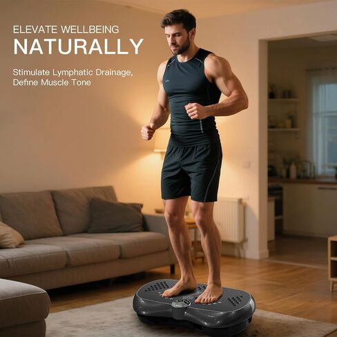 KRYLIX Vibration Plate Machine Exercise Platform for Whole Body Vibration Workout Weight Loss Lymphatic Drainage Fitness Platform Exercise Machine Vibrating Platform for Women Men in Saudi Arabia