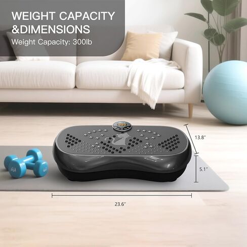 KRYLIX Vibration Plate Machine Exercise Platform for Whole Body Vibration Workout Weight Loss Lymphatic Drainage Fitness Platform Exercise Machine Vibrating Platform for Women Men in Saudi Arabia