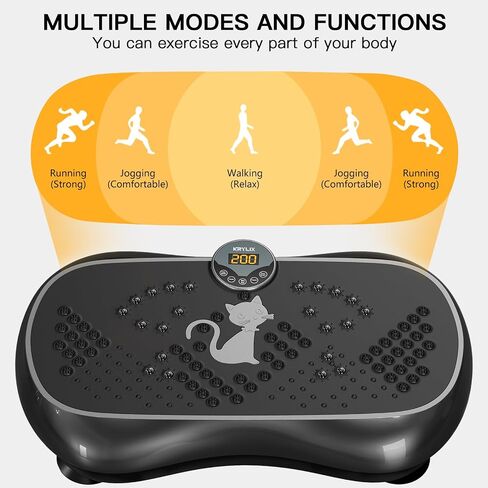 KRYLIX Vibration Plate Machine Exercise Platform for Whole Body Vibration Workout Weight Loss Lymphatic Drainage Fitness Platform Exercise Machine Vibrating Platform for Women Men in Saudi Arabia