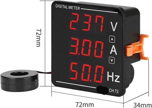AC Digital Voltmeter Meter عرض الجهد الحالي HZ CP-72 CH-72 AC0-999A 50-500V 10-99.9Hz 1PCS (AC1-999A) in Saudi Arabia