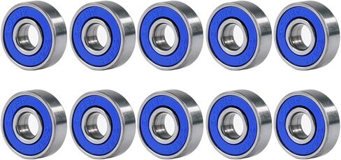 10Pcs Ball Bearings 8x22x7mm 608rs ABEC-9 Miniature Bearings Deep Groove Roller Skate Wheel Bearing Carbon Steel for Skateboard(Blue) in Saudi Arabia
